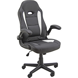 Poltroncina Game con braccioli, Pelle sintetica, Nero/bianco Poltroncina Game con braccioli, Pelle sintetica, Nero/bianco