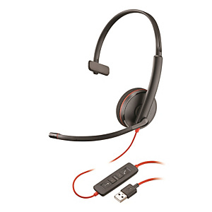 Poly Blackwire 3210 USB-A, Auricular monoaural con micrófono Poly Blackwire 3210 USB-A, Auricular monoaural con micrófono