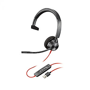 Poly Blackwire 3310-M USB-A, Auricular monoaural con micrófono, certificado para Microsoft Teams, 212703-01