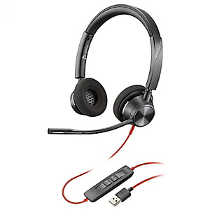 Poly Blackwire 3320-M USB-A, Auriculares estéreo con micrófono, certificado para Microsoft Teams, 214012-01