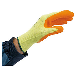 Poly-cotton and latex industrial gloves