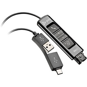 Poly DA85 - Cordon pour casque QD double connexion USB-A et USB-C