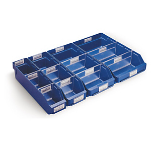 Polypropylene shelf bins