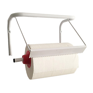 Porta bobina asciugatutto da muro - metallo - 34x20x30 cm - bianco - Perfetto Porta bobina asciugatutto da muro - metallo - 34x20x30 cm - bianco - Perfetto
