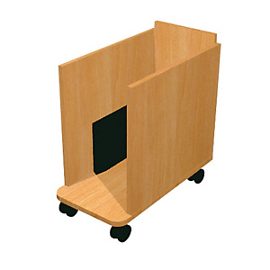 Porta CPU su ruote - cm 28,5 x 54 x 52,5 h. - Noce chiaro Porta CPU su ruote - cm 28,5 x 54 x 52,5 h. - Noce chiaro