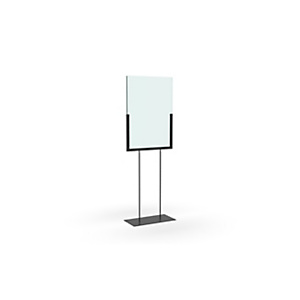 Portacartelli verticale da banco, Formato A4, Struttura Verniciata, Nero opaco (confezione 2 pezzi) Portacartelli verticale da banco, Formato A4, Struttura Verniciata, Nero opaco (confezione 2 pezzi)