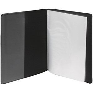 Portalistini A4 con tasca, 60 buste, Nero Portalistini A4 con tasca, 60 buste, Nero