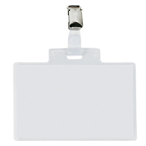 Portanome Pass 4E - 11 x 7 cm - metallo - con clip - Sei Rota - conf. 10 pezzi Portanome Pass 4E - 11 x 7 cm - metallo - con clip - Sei Rota - conf. 10 pezzi