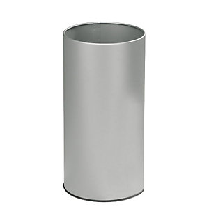 Portaombrelli in metallo, Capacità 20 litri, Ø 24,5 x h 40 cm, Grigio