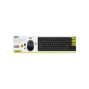 PORTDESIGNS Port Designs 900904, Taille réelle (100 %), RF sans fil, Noir, Souris incluse PORTDESIGNS Port Designs 900904, Taille réelle (100 %), RF sans fil, Noir, Souris incluse