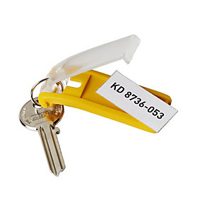 Porte-clés Durable jaunes, lot de 6