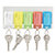 Porte-clés étiquette coloris assortis, lot de 10 + 2 râteliers 5 clés - 1