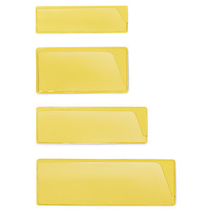 Porte-étiquette jaune - Fixation adhésive