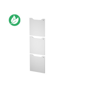 Portes serrure à clé pour casier de bureau individuel Flex'Office 3 cases - Blanc
