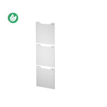 Portes serrure à clé pour casier de bureau individuel Flex'Office 3 cases - Blanc - 1
