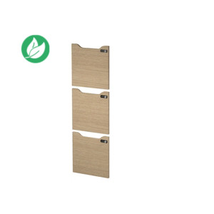 Portes serrure à code pour casier de bureau individuel Flex'Office 3 cases - Chêne Portes serrure à code pour casier de bureau individuel Flex'Office 3 cases - Chêne