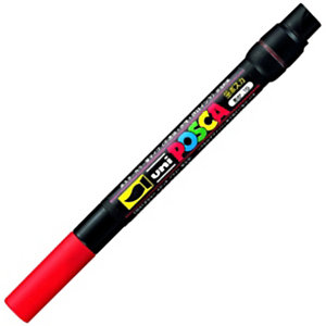 POSCA Posca PCF-350 Marcador de pintura, punta de pincel, 1 - 10 mm, Rojo