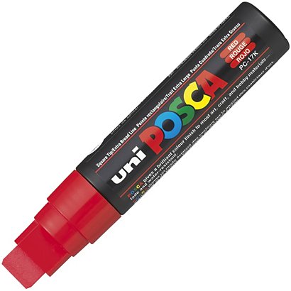 POSCA Uni Posca PC-17K Marcador de pintura, punta biselada, 15 mm, Rojo