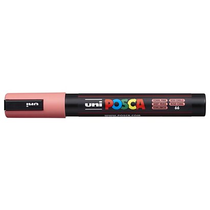 POSCA Uni Posca PC-5M Marcador de pintura, punta ojival, 1,8-2,5 mm, Rosa coral