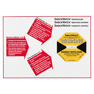 Positionierungsetikett für Shockwatch® Stoßindikator Positionierungsetikett für Shockwatch® Stoßindikator