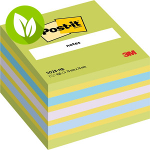 Post-it® 2028-NB Notas Adhesivas Cubo 76 x 76 mm, Colores Surtidos Neón, 450 hojas