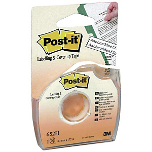 Post-it® 652HD Cinta para etiquetar y ocultar de 8,4 mm x 17,7 m con dispensador de mano Post-it® 652HD Cinta para etiquetar y ocultar de 8,4 mm x 17,7 m con dispensador de mano