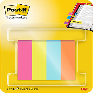 Post-it® Banderitas marcapáginas, colección Poptimistic, 12,7 x 44,4 mm, colores surtidoss, paquete de 200 Post-it® Banderitas marcapáginas, colección Poptimistic, 12,7 x 44,4 mm, colores surtidoss, paquete de 200