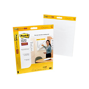 Post-it Bloc de reuniones para pared liso, papel autoadhesivo reposicionable, pack de 2 blocs x 20 hojas, 566, color blanco Post-it Bloc de reuniones para pared liso, papel autoadhesivo reposicionable, pack de 2 blocs x 20 hojas, 566, color blanco