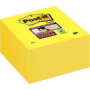 POST-IT Cube de 100 Feuilles Notes volantes Sticky Notes Carré Jaune Ultra, 76 x 76 mm (bloc 350 feuilles)