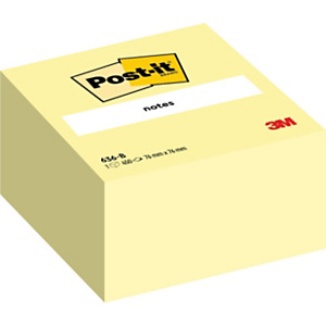 Post-it Cube de notes repositionnables 76 x 76 mm - Jaune canari - Bloc de 450 feuilles Post-it Cube de notes repositionnables 76 x 76 mm - Jaune canari - Bloc de 450 feuilles