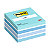 Post-it® Cubo di foglietti, 76 x 76 mm, 450 fogli, Colori acqua, bianco, blu uova di pettirosso, blu jeans, blu paradiso - 1
