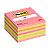 Post-it® Cubo di foglietti, 76 x 76 mm, 450 fogli, Colori rosa guava, limone neon, arancio acceso, rosa power, verde lime - 1