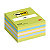 Post-it® Cubo di foglietti, 76 x 76 mm, 450 fogli, Colori verde lime, limone neon, blu paradiso, orchidea, blu uova di pettirosso - 1
