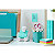 Post-it® Dispenser Orso, Bianco + 1 ricarica di foglietti Post-it® Super Sticky Z-Notes, 76 x 76 mm, Blocchetto da 90 fogli, Colore acqua - 3