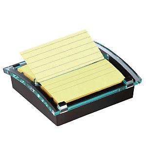 Post-it® Dispenser per foglietti Post-it® Super Sticky, Colore Nero/Trasparente + Blocco di foglietti Super Sticky a righe, 101 x 101 mm, Colore Giallo Canary™, 90 foglietti Post-it® Dispenser per foglietti Post-it® Super Sticky, Colore Nero/Trasparente + Blocco di foglietti Super Sticky a righe, 101 x 101 mm, Colore Giallo Canary™, 90 foglietti