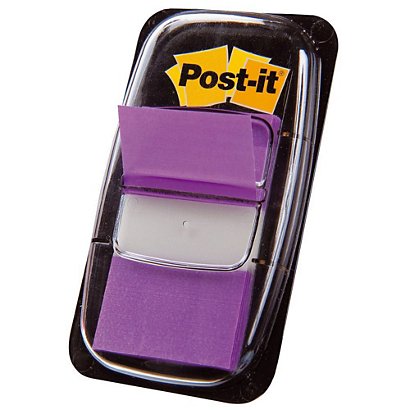 Post-it Distributeur de 50 marque-pages Post it L. 25 mm - Coloris : violet