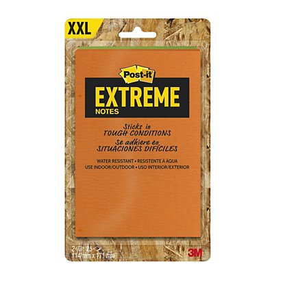 Post-it® Extreme XXL Notas Adhesivas Bloques 114 x 171 mm, colores surtidos, 25 hojas - 1