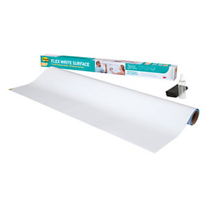 Post-it® Flex Write, pizarra blanca en rollo, 91,4 cm x 1,219 m, blanco brillante