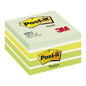 Post-it® Foglietti riposizionabili, 76 x 76 mm, Blocchetti 450 foglietti, Verde Pastello