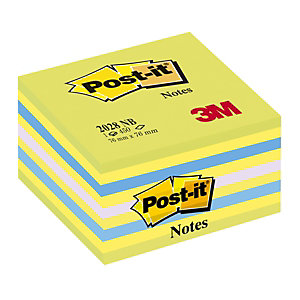 Post-it® Foglietti riposizionabili, 76 x 76 mm, Blocchetti da 450 foglietti, Colori Neon assortiti