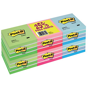 Post-it® Foglietti riposizionabili, 76 x 76 mm, Blocchetti da 450 foglietti, Colori Pastello assortiti Post-it® Foglietti riposizionabili, 76 x 76 mm, Blocchetti da 450 foglietti, Colori Pastello assortiti