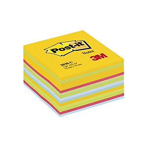 Post-it® Foglietti riposizionabili, 76 x 76 mm, Blocchetti da 450 foglietti, Colori Ultra