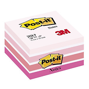 Post-it® Foglietti riposizionabili, 76 x 76 mm, Blocchetti da  450 foglietti, Rosa Pastello