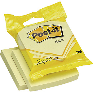 Post-it® Foglietti riposizionabili, Blocchetti 76 x76 mm, Giallo Canary, 100 foglietti (confezione 2 pezzi) Post-it® Foglietti riposizionabili, Blocchetti 76 x76 mm, Giallo Canary, 100 foglietti (confezione 2 pezzi)