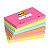 Post-it® Foglietti riposizionabili, Collezione Poptimistic, 76 x 127 mm, Blocchetti da 100 fogli, Colori rosa power, verde acido, acqua, arancio acceso, rosa guava (confezione da 6 blocchetti) - 1