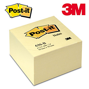 Post-it® Foglietti riposizionabili, Cubo 76 x 76 mm, Giallo Canary, 450 foglietti Post-it® Foglietti riposizionabili, Cubo 76 x 76 mm, Giallo Canary, 450 foglietti