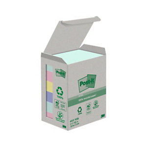 Post-it® Foglietti riposizionabili in carta riciclata al 100%, 38 x 51 mm, Blocchetti da 100 foglietti, Colore Natural (confezione 6 pezzi) Post-it® Foglietti riposizionabili in carta riciclata al 100%, 38 x 51 mm, Blocchetti da 100 foglietti, Colore Natural (confezione 6 pezzi)