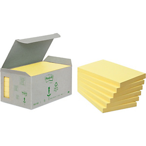 Post-it® Foglietti riposizionabili in carta riciclata al 100%, 76 x 127 mm, Blocchetti da 100 fogli, Giallo Canary™ (confezione 6 blocchetti) Post-it® Foglietti riposizionabili in carta riciclata al 100%, 76 x 127 mm, Blocchetti da 100 fogli, Giallo Canary™ (confezione 6 blocchetti)