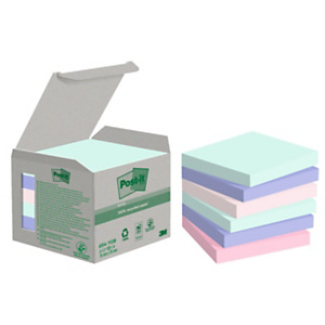 Post-it® Foglietti riposizionabili in carta riciclata al 100%, 76 x 76 mm, Blocchetti da 100 foglietti, Colore Natural (confezione 6 pezzi) Post-it® Foglietti riposizionabili in carta riciclata al 100%, 76 x 76 mm, Blocchetti da 100 foglietti, Colore Natural (confezione 6 pezzi)