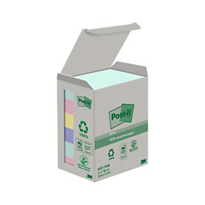 Post-it® Foglietti riposizionabili in carta riciclata al 100%, Collezione Nature, 38 x 51 mm, Blocchetti da 100 fogli, Colori verde menta, blu pietra di luna, rosa fenicottero, Giallo Canary™ (confezione 6 blocchetti) Post-it® Foglietti riposizionabili in carta riciclata al 100%, Collezione Nature, 38 x 51 mm, Blocchetti da 100 fogli, Colori verde menta, blu pietra di luna, rosa fenicottero, Giallo Canary™ (confezione 6 blocchetti)